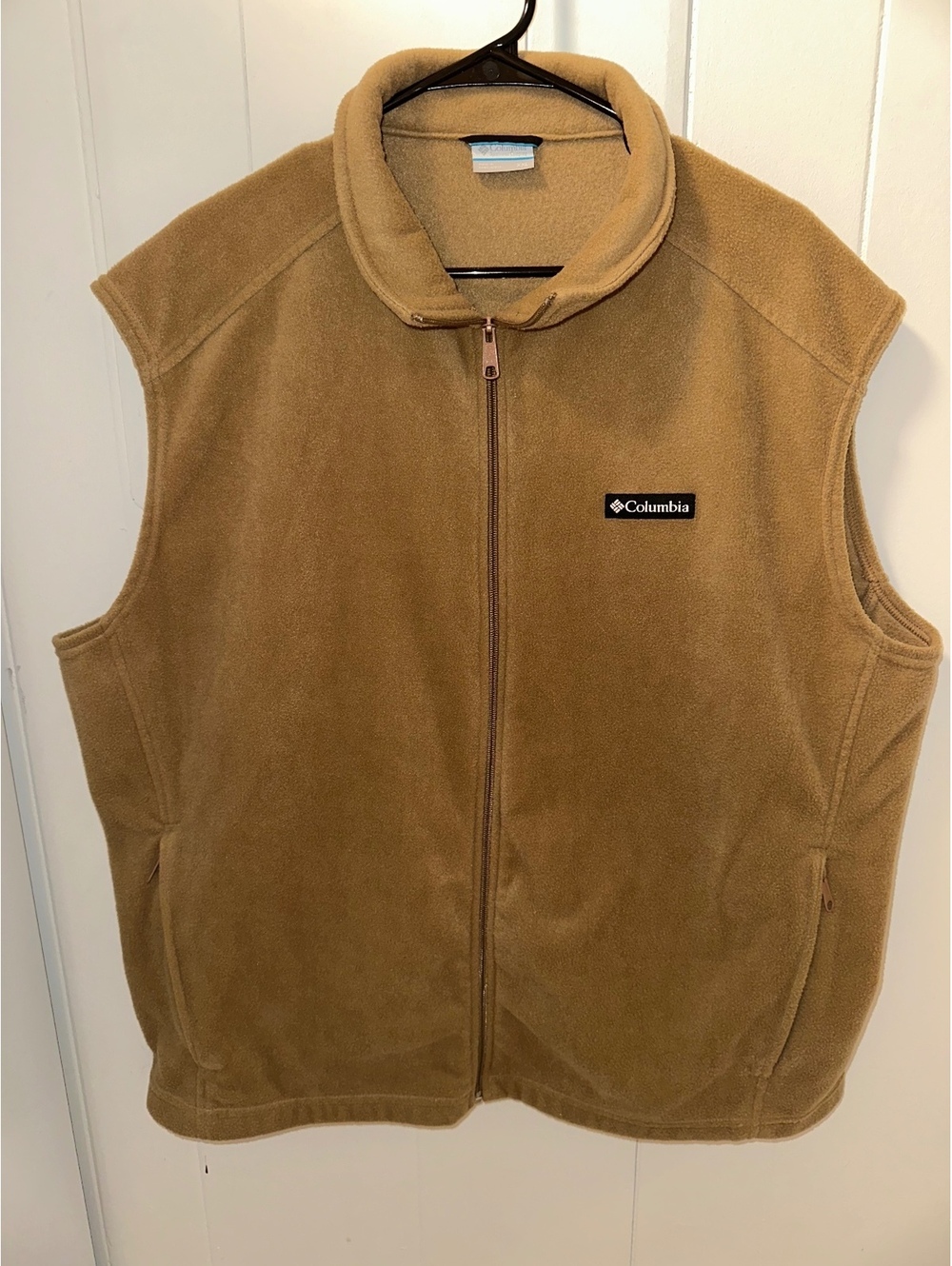 Columbia Sportswear Men's XXL Brown Fleece Vest with Full Zip